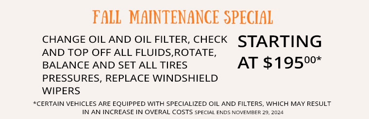 Fall Maintenance Special